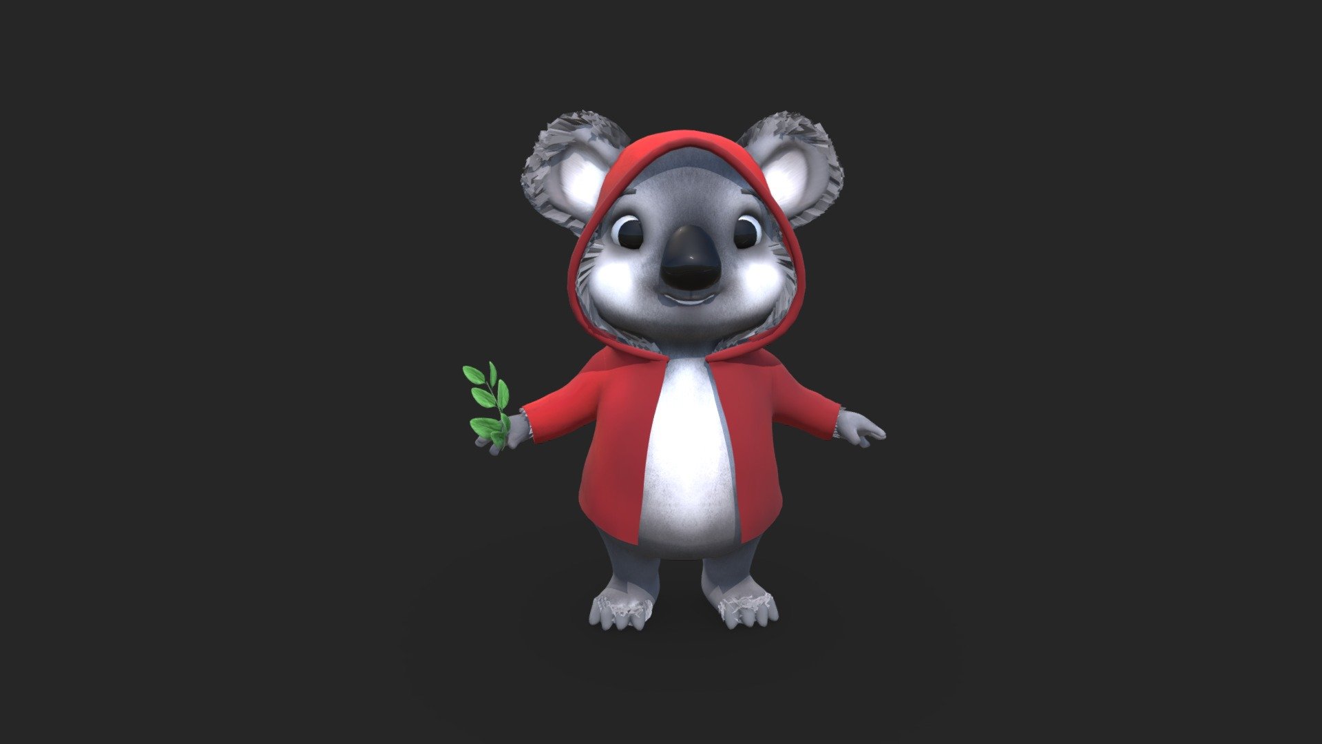 Stylized Koala in a red sweater - Download Free 3D model by Perfectly3D ...