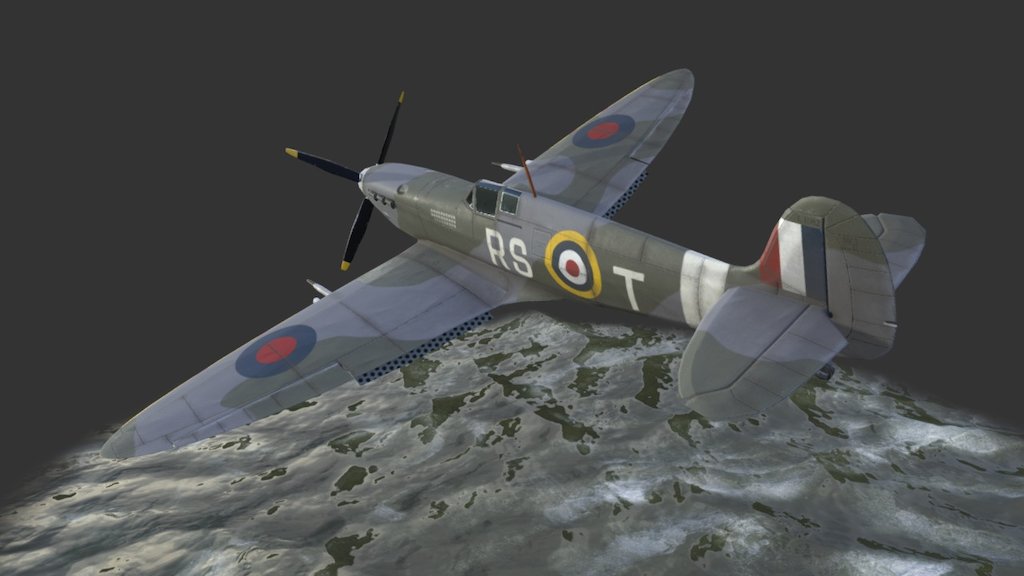 Spitfire under Channel Sea