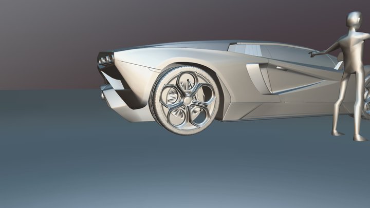 Lamborghini (.blend ver) 3D Model