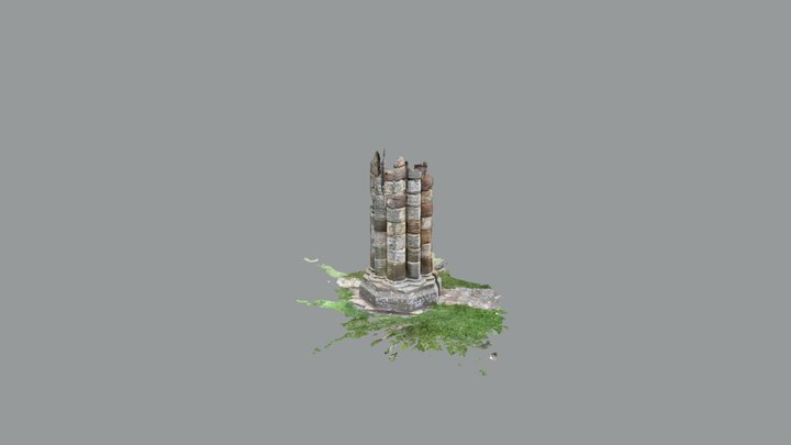 Whitby Abbey column 3D Model