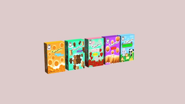 snack boxes 3D Model