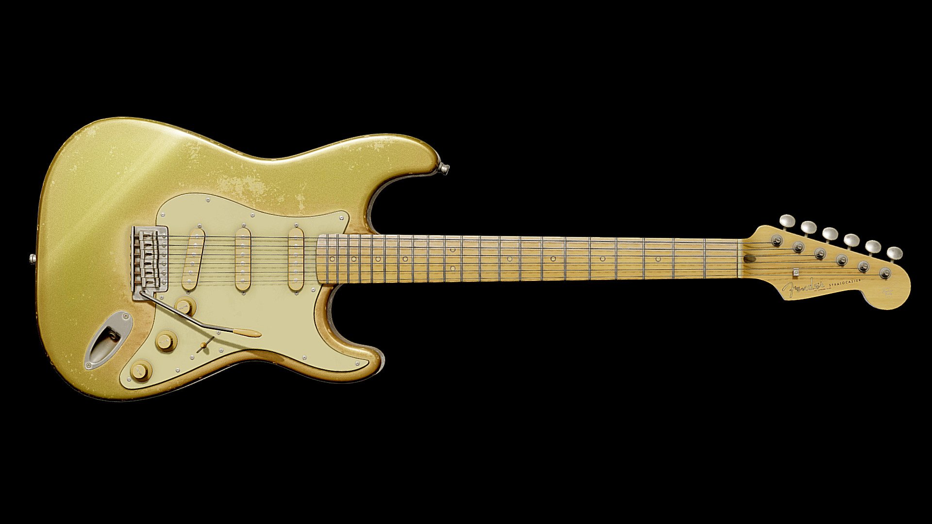 Fender Stratocaster Relic - Buy Royalty Free 3D model by Jason Dovey ...