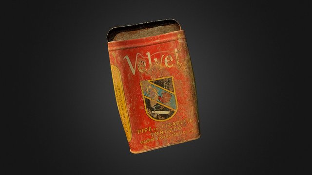 "Velvet" Cigarette Tin 3D Model