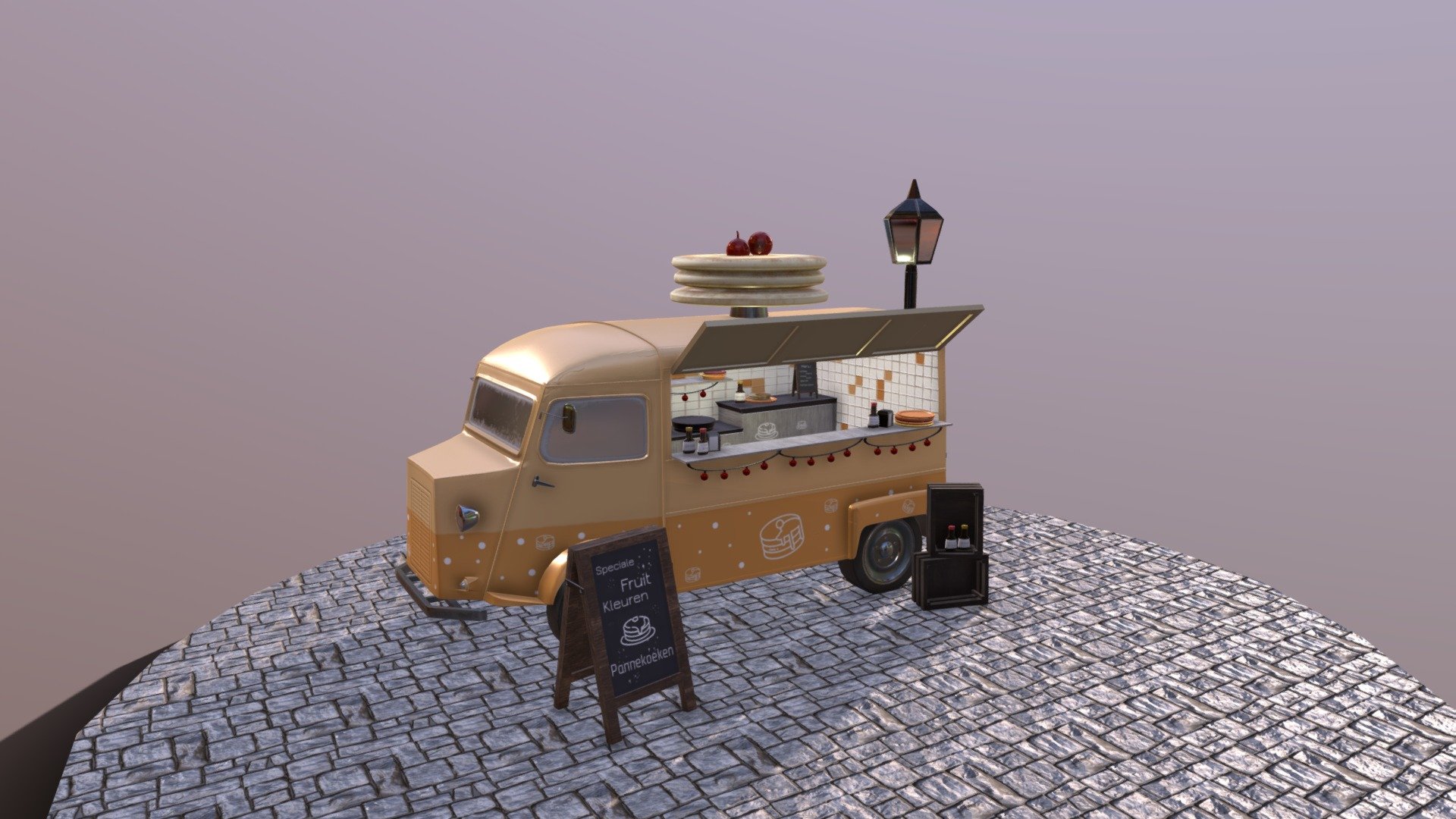 Pancake Truck 3D model by AmberBijkerke [1964f4c] Sketchfab