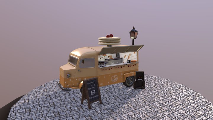 Pancake Truck 3D Model