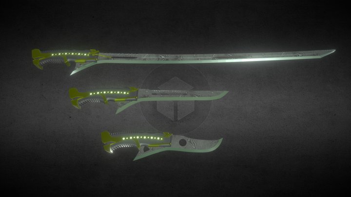 Spiderman 3 New Goblin Ionic Swords 3D Model