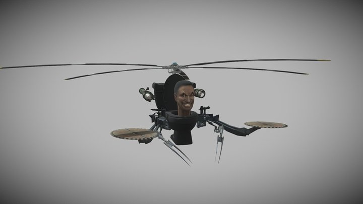Upgraded Helicopter Toilet 3D Model