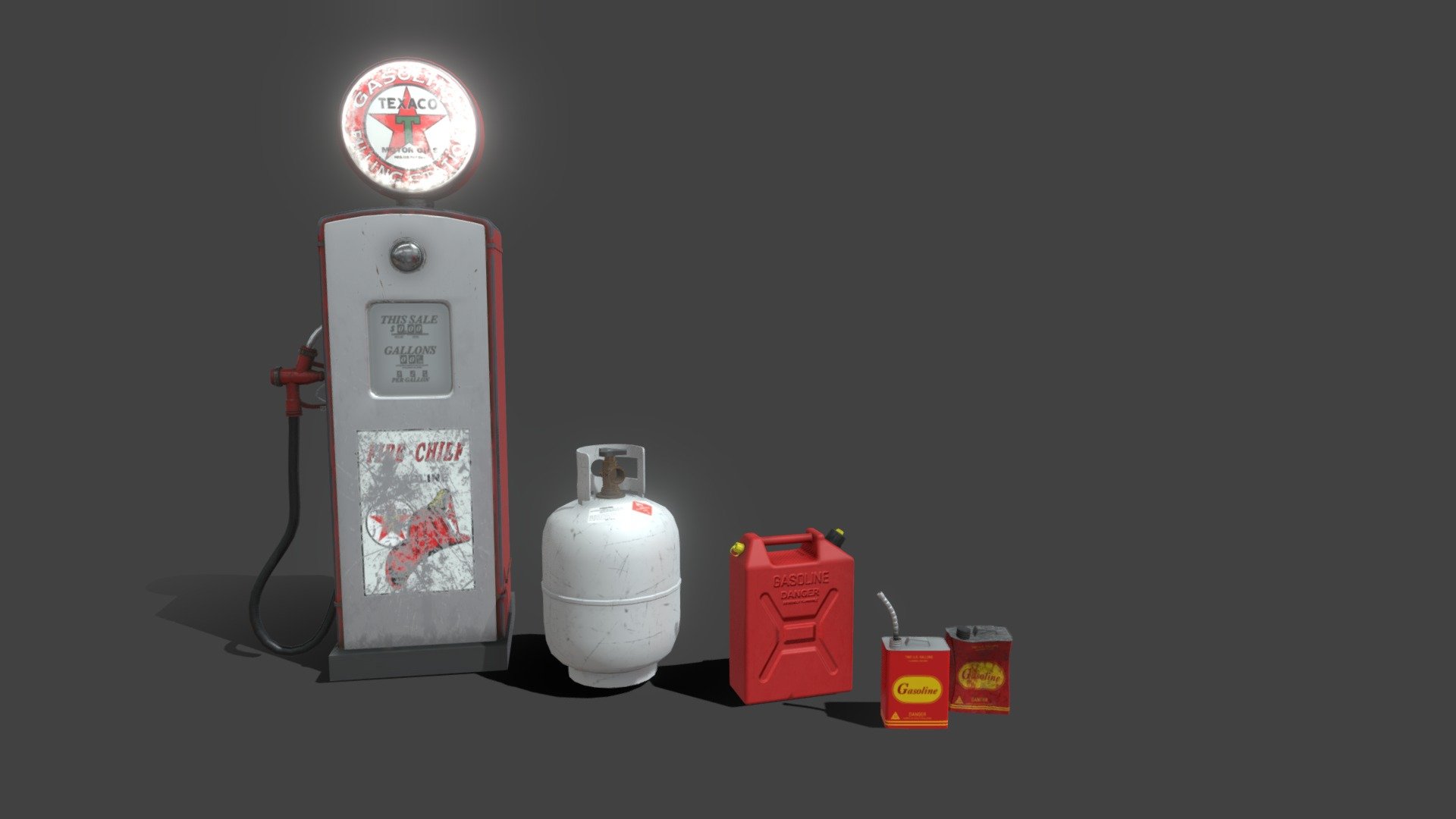 Assorted Gasoline/Propane Game Props