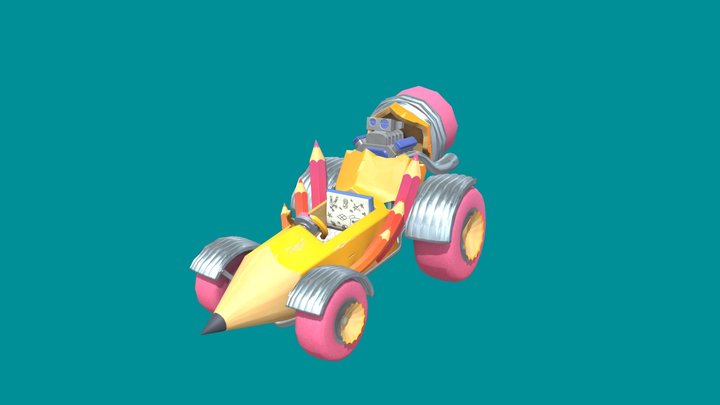 Game Art 2 - MoustacheKart "HB-Speed" 3D Model