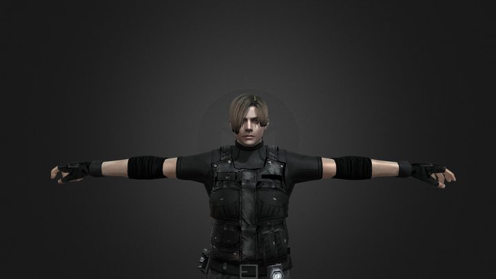 RE4 LEON S. KENNEDY WITH VEST ARMOR 3D MODEL 3D Model