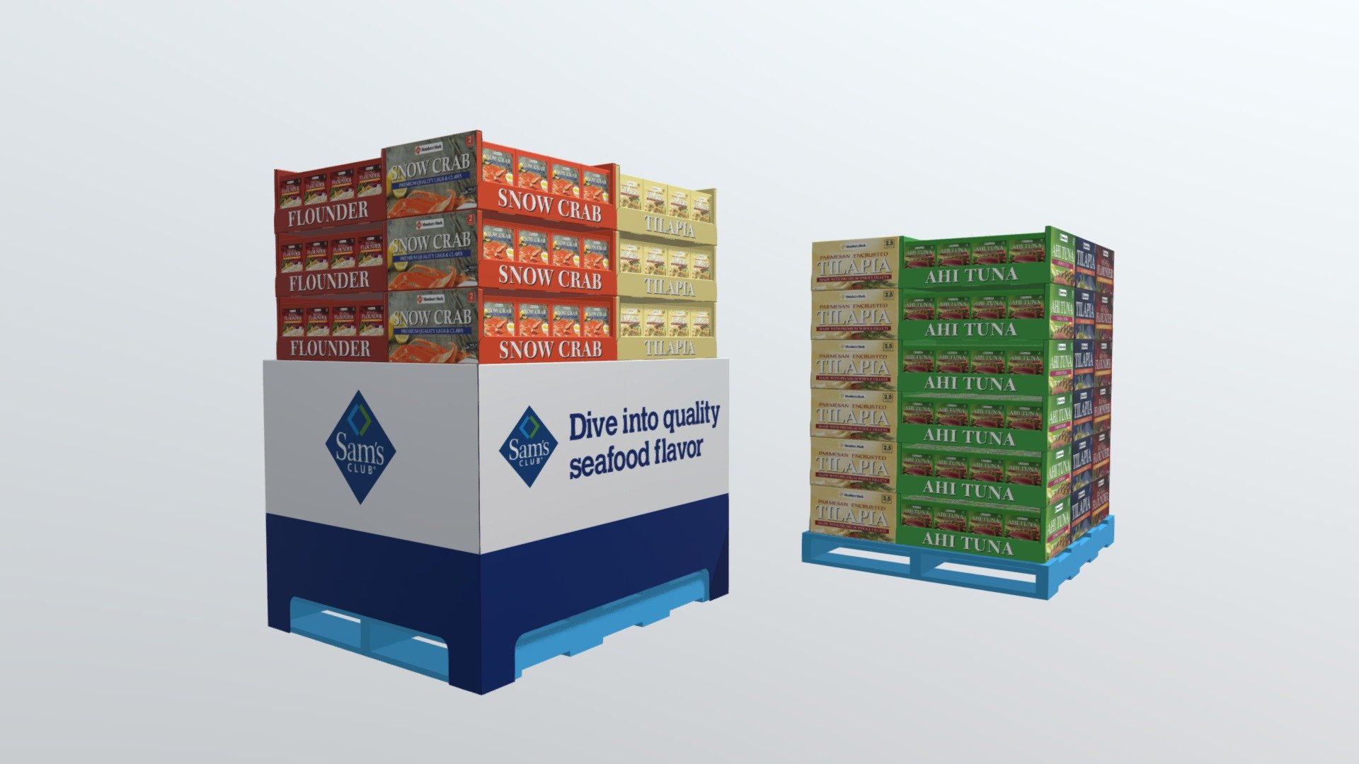 Sam's Club Pallet Displays 3D model by NATcoGlobal [1968284] Sketchfab