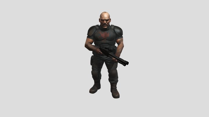 Shotgun Guy 3D Model