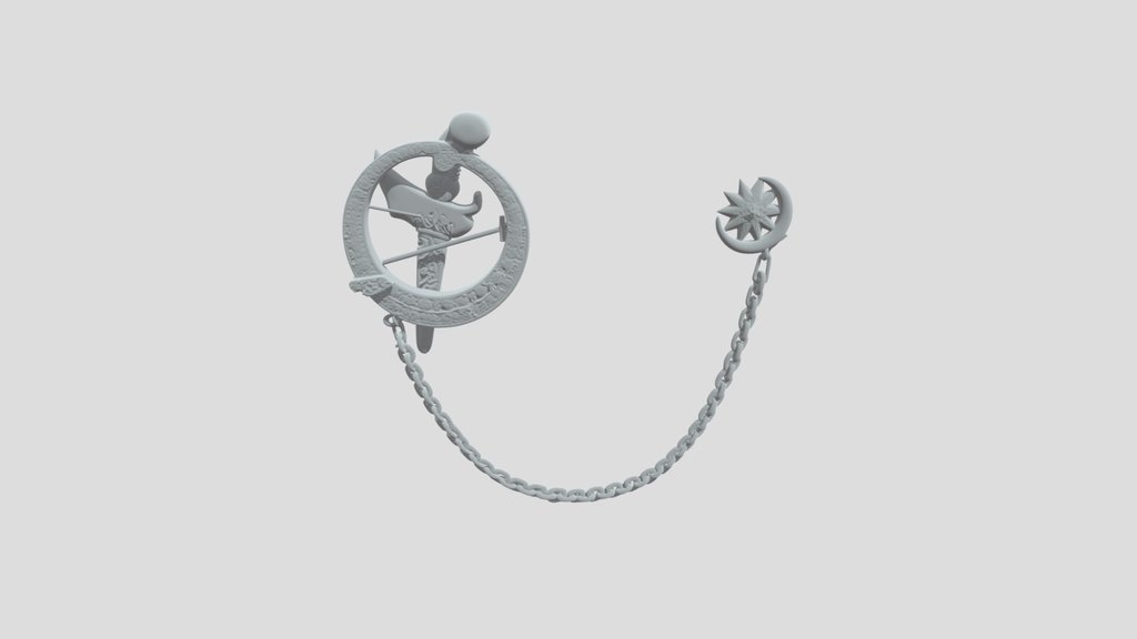 Butang Brooch Chain Baju Melayu Keris