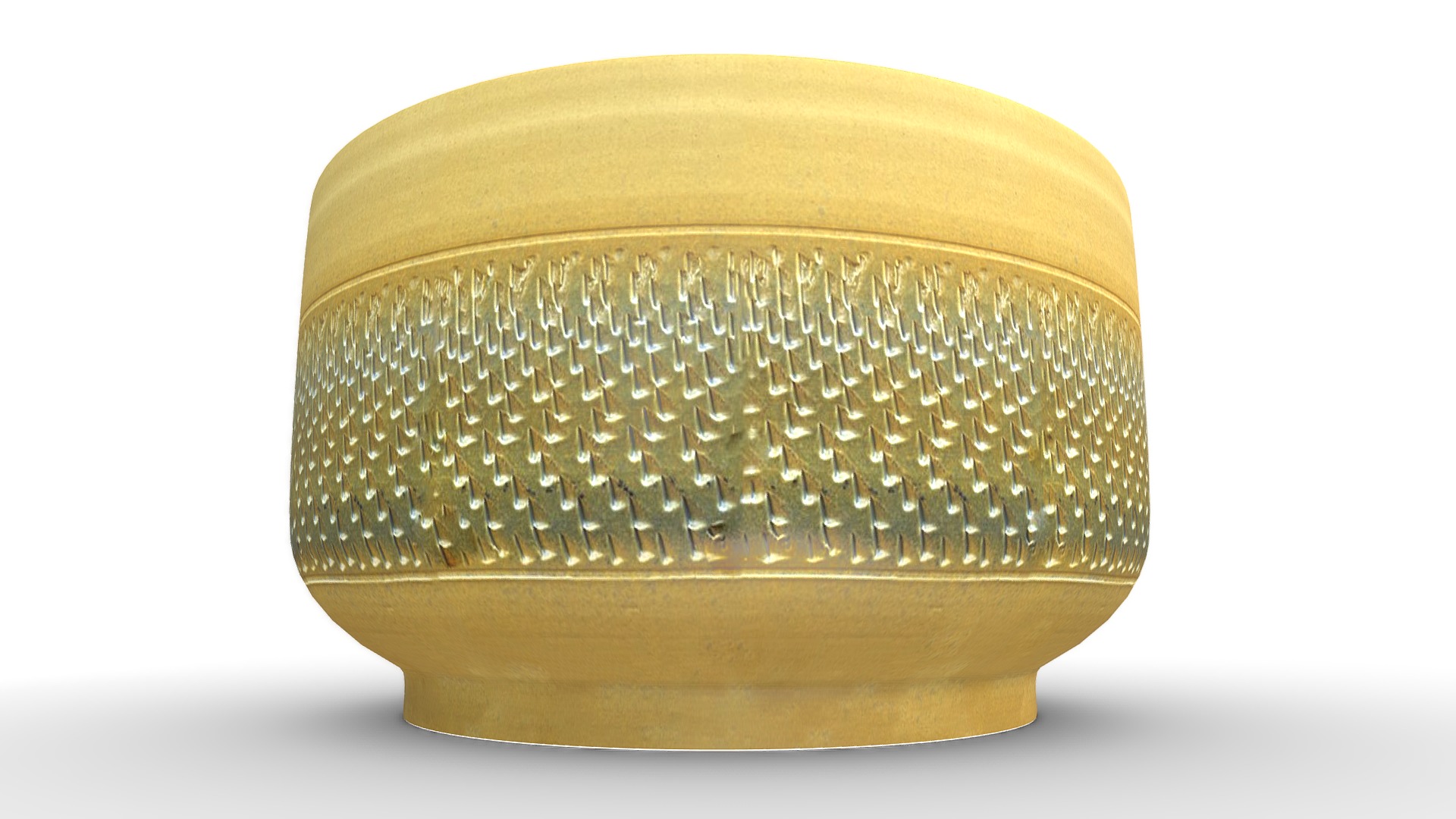 3D model 【3D模擬-上等】黃彩釉(跳刀)泡腳盆 - This is a 3D model of the 【3D模擬-上等】黃彩釉(跳刀)泡腳盆. The 3D model is about a stack of gold coins.