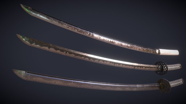 Custom Katana Skins for the Messer - Mordhau 3D Model