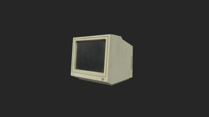 Retro PC Monitor 3D Model