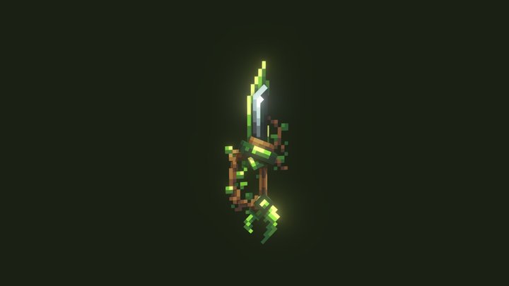 Nature knife - Blockbench 3D Model