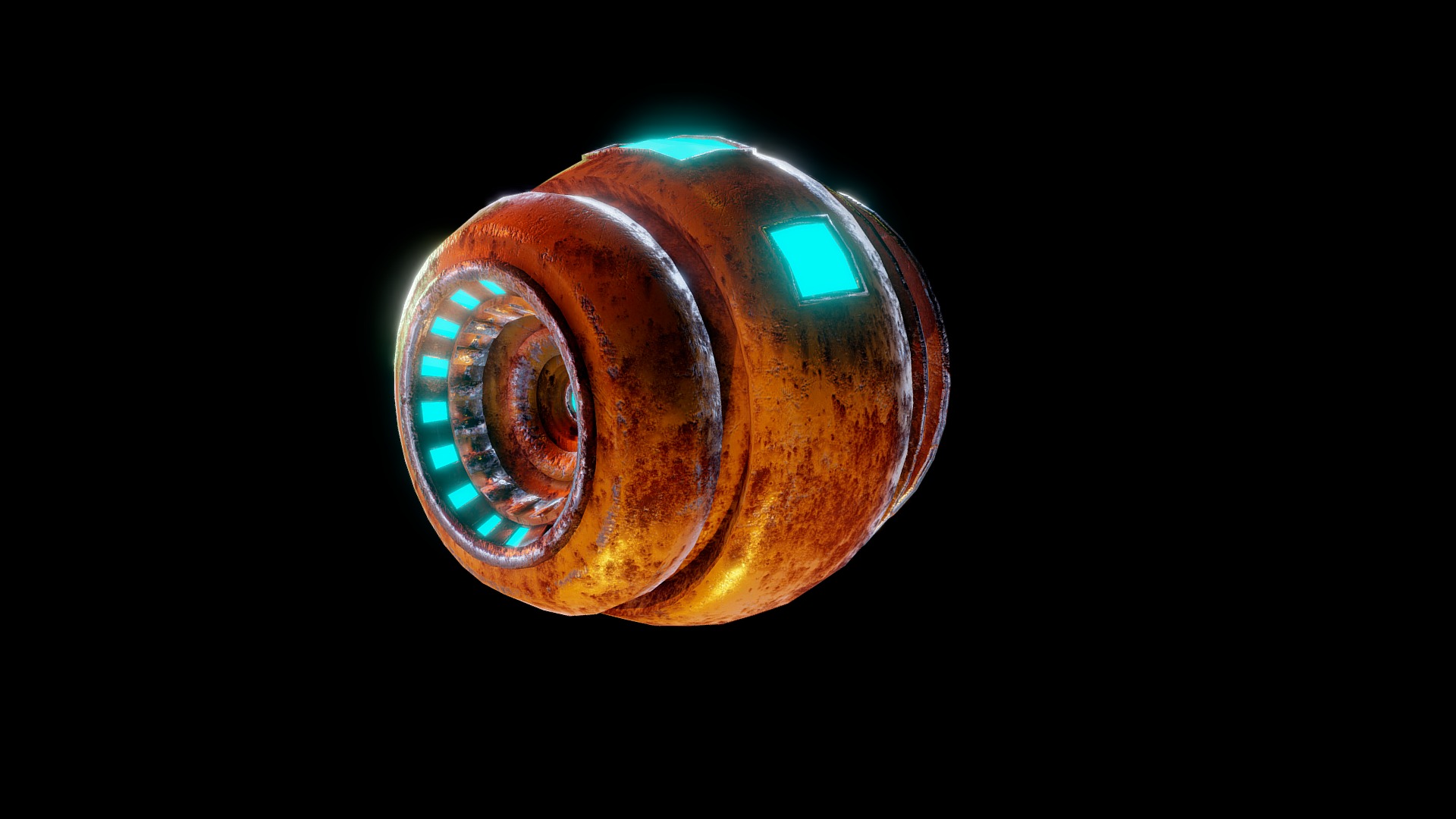 3D model patrol drone game engine textures - This is a 3D model of the patrol drone game engine textures. The 3D model is about a planet with rings around it.