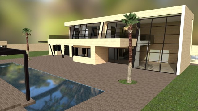 Chalet_Color_Baked_2 3D Model