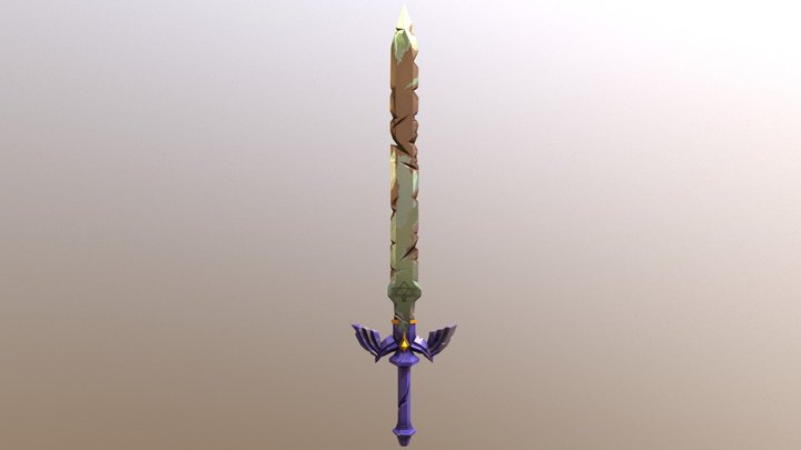 (Damaged) Master Sword from BoTW 3D Model