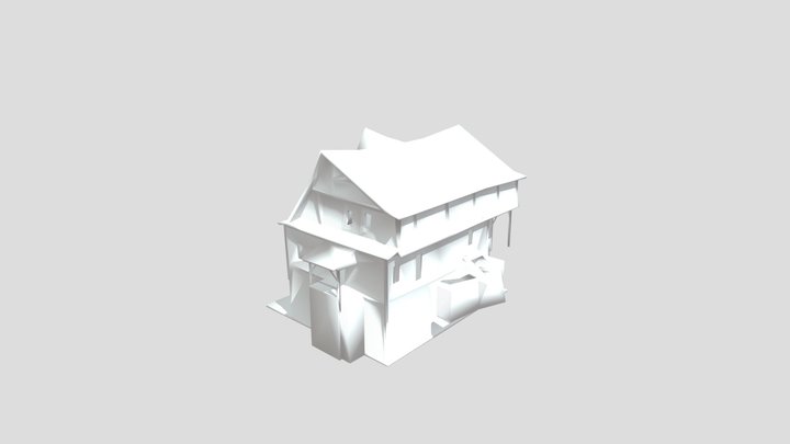 Low Poly Hello Neighbor 2 Beta House 3D Model