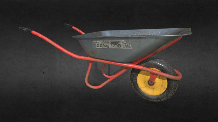 The Old Wheel Barrow 3D Model