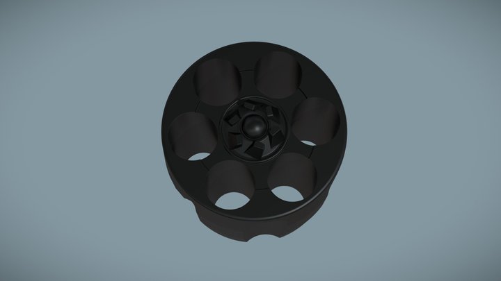 Revolver Barrel 3D Model