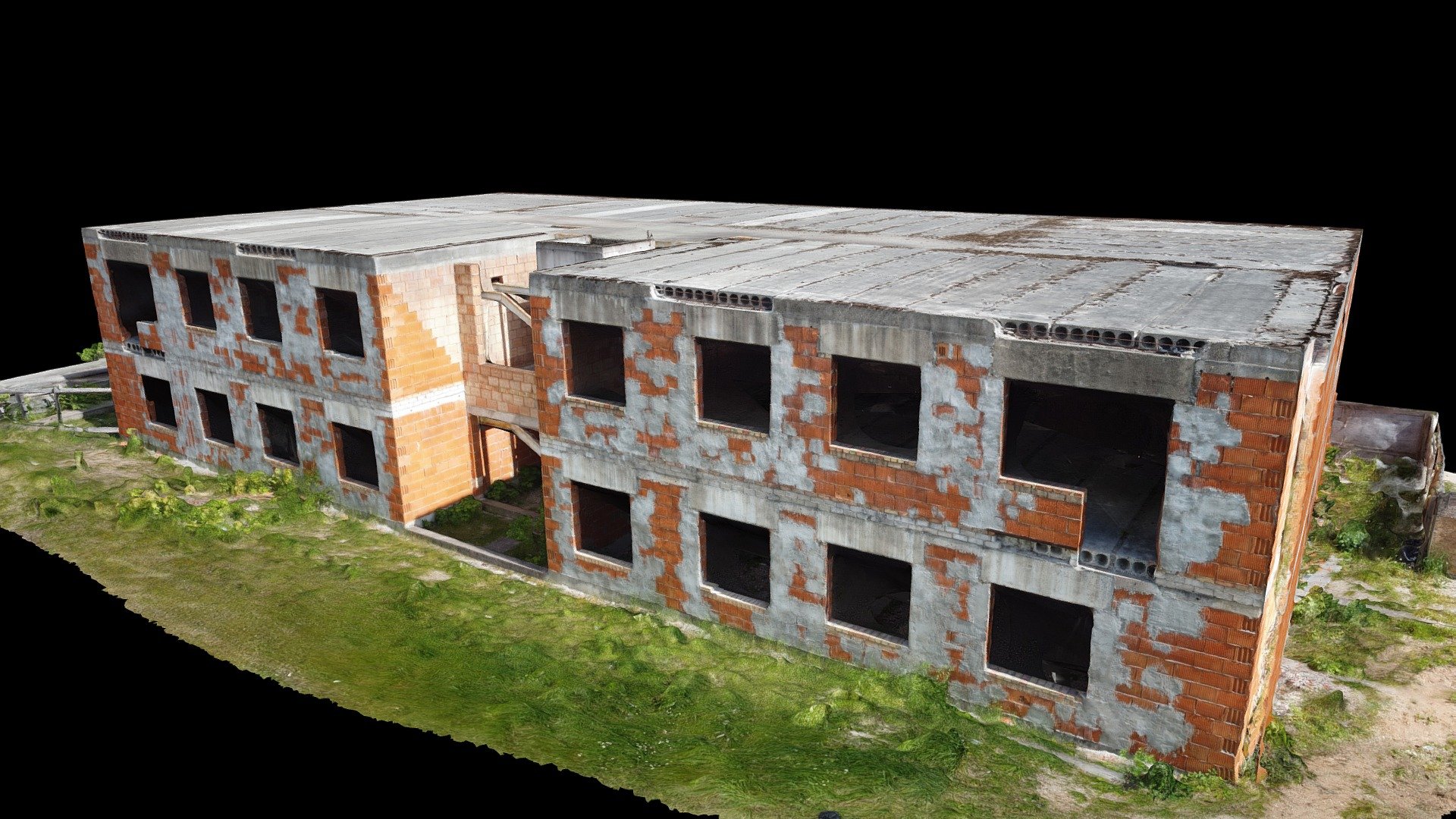 Concrete Unfinished Building — Sketchfab embed 3D viewer