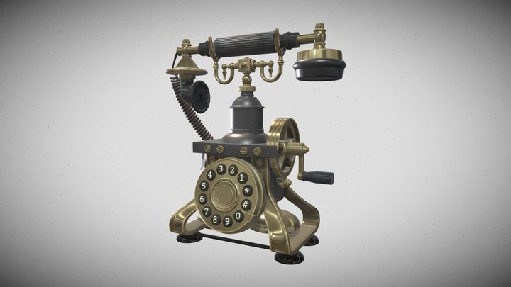 Antique Telephone 3D Model