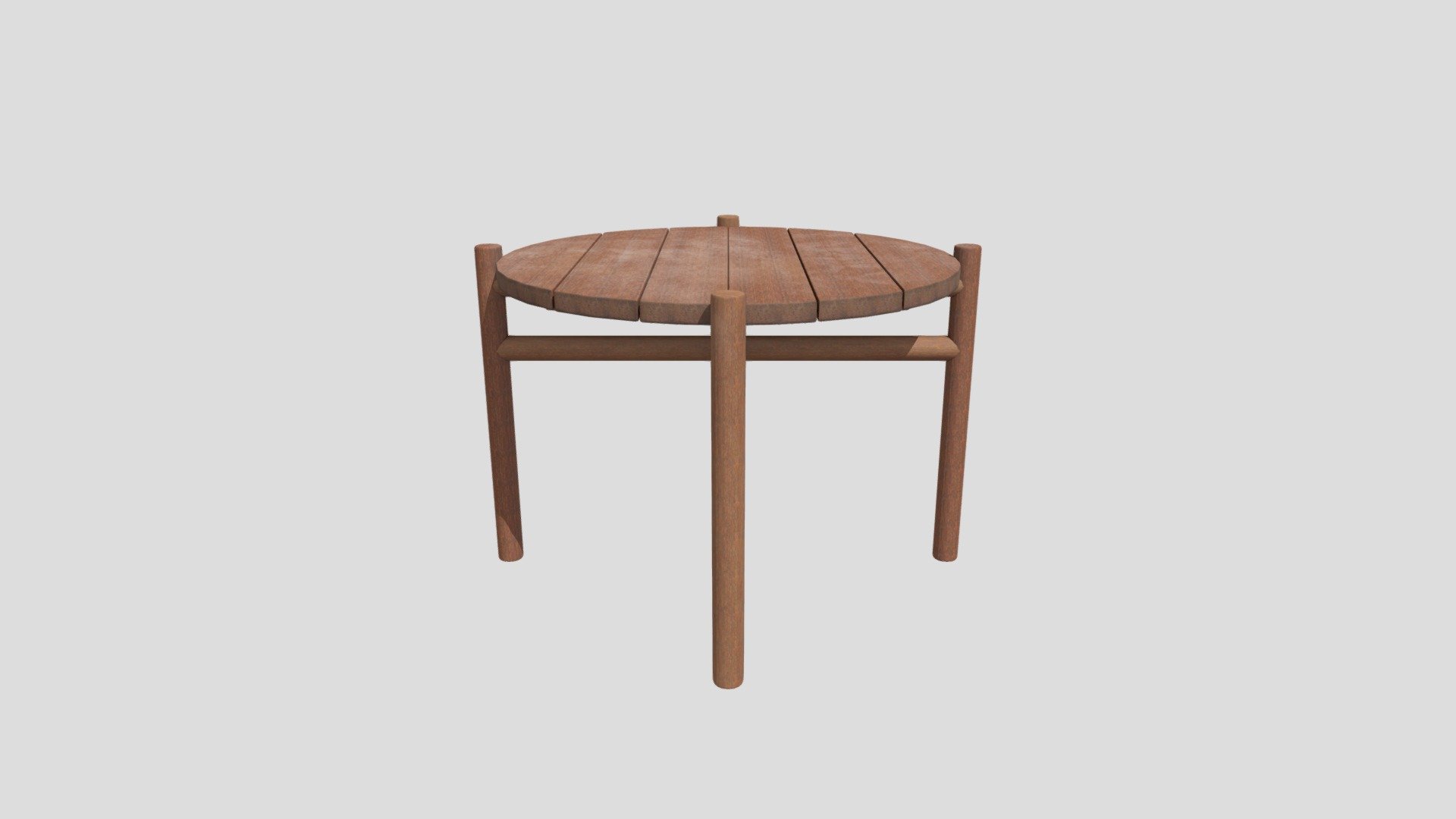 Round table made of meranti wood - Buy Royalty Free 3D model by ...