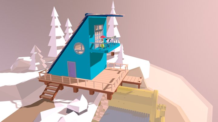 Winter Island 3D Model