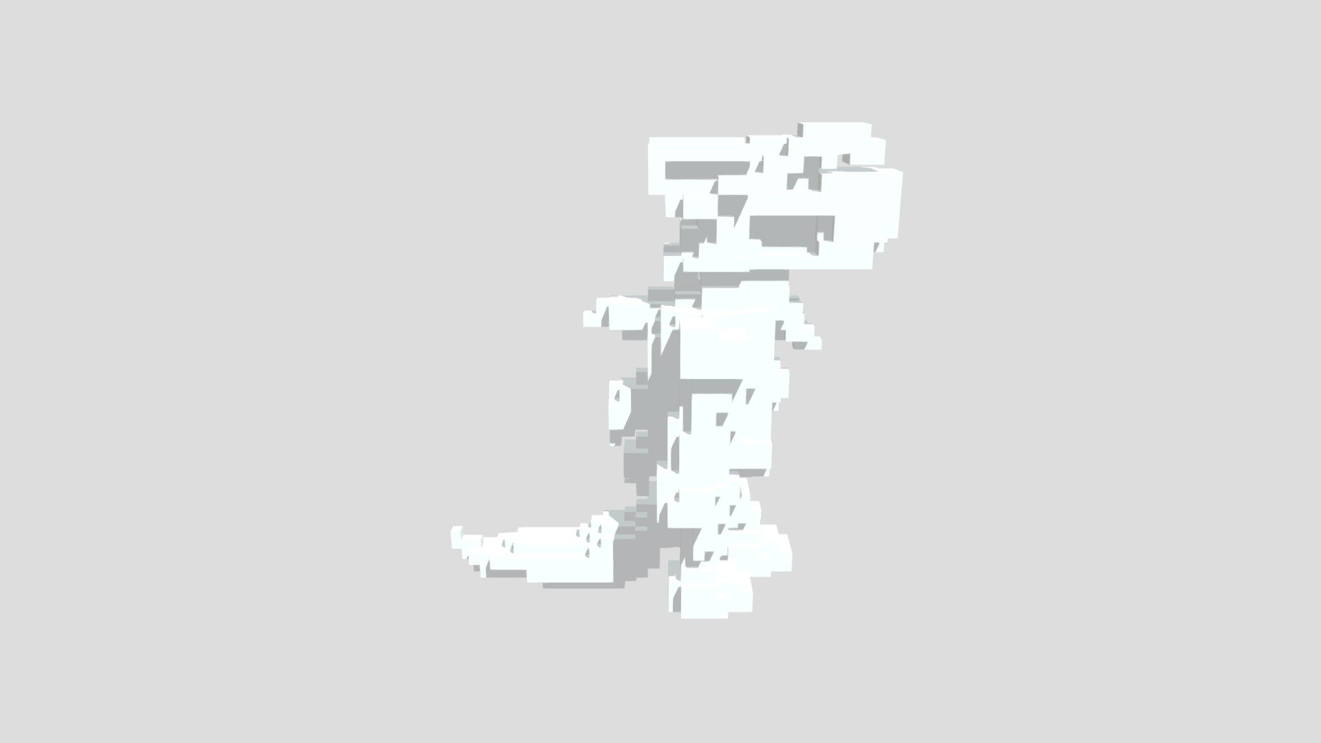 printable 3d pixel art chupacabra