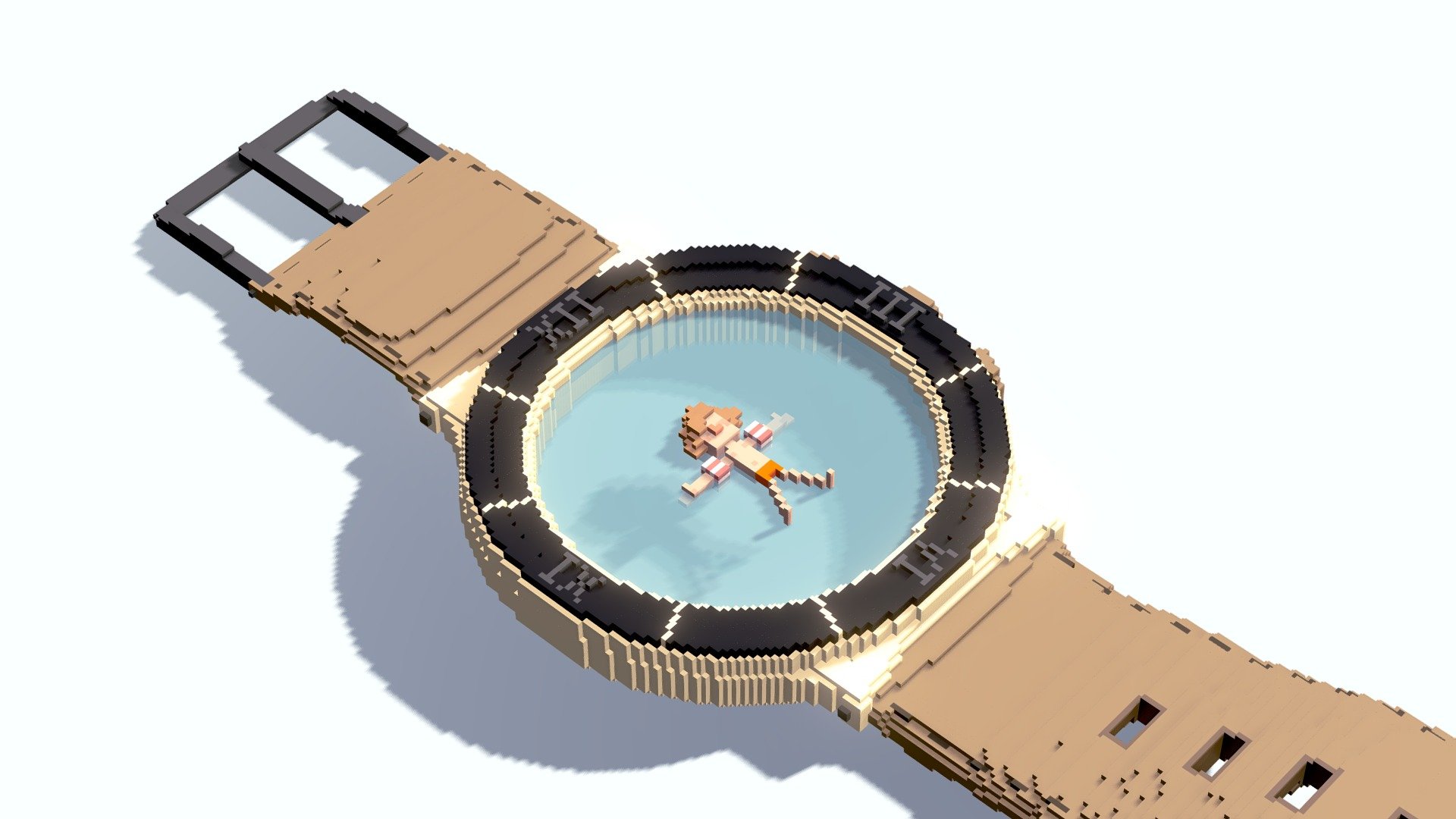 Floating Amidst Time - Voxel Animation - 3D model by Dima's Voxel ...