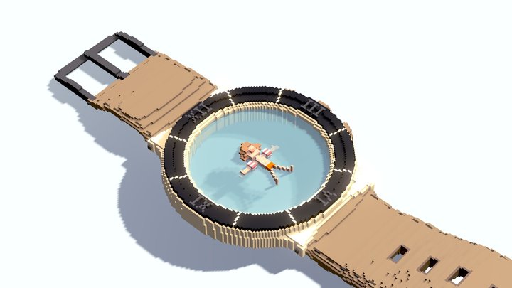 Floating Amidst Time - Voxel Animation 3D Model
