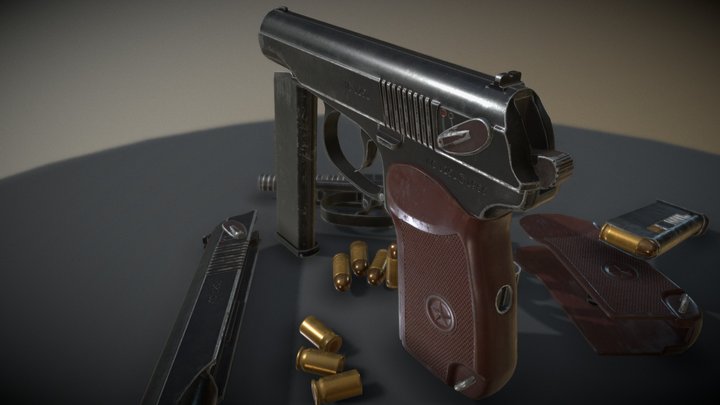 Makarov pistol 3D Model
