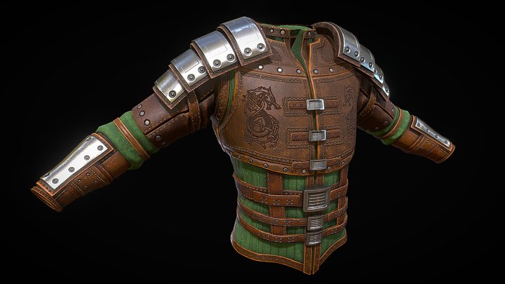 Light Leather Armor 3D Model