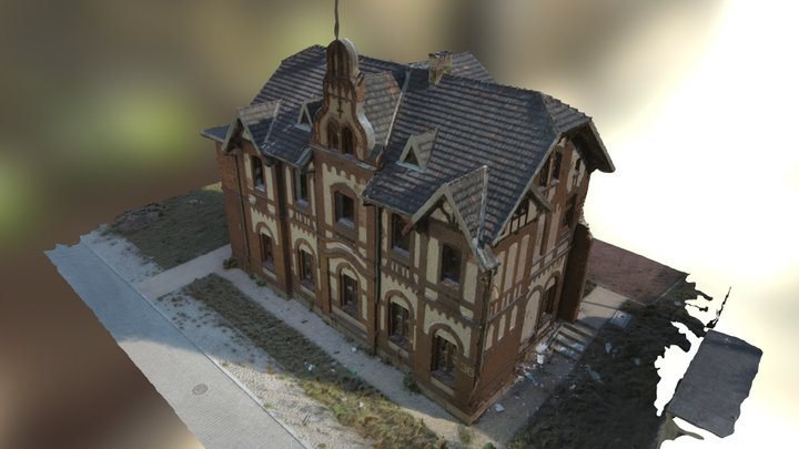 Heritage library in Gliwice - 3D textured mesh 3D Model