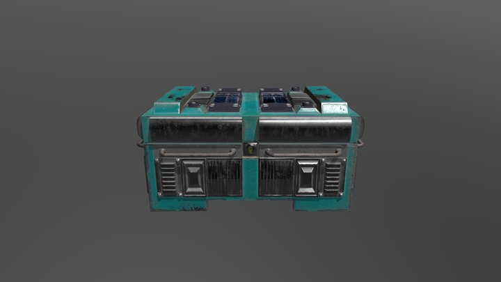 SciFi Crate Model 3D Model