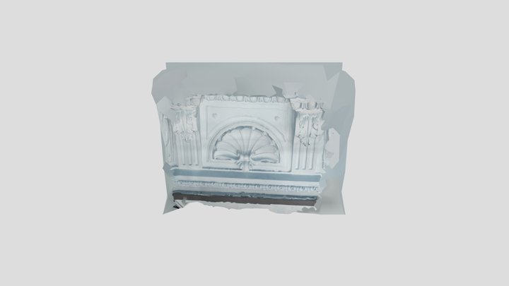 Рапорт_широкий_лепнина_стена_в_потолок 3D Model