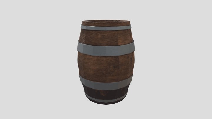 wooden barrel 3D Model