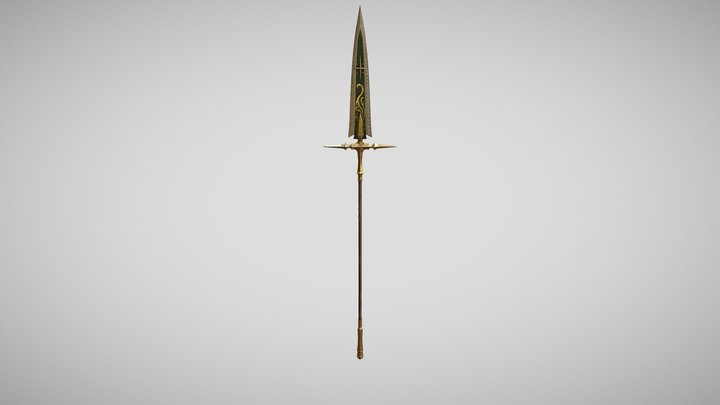 Azure Dragon Spear 3D Model