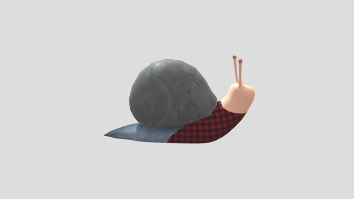 snuman with big rock 3D Model