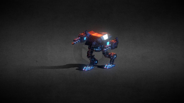 two legs robot 3D Model