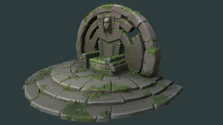 Stone Throne 3D Model
