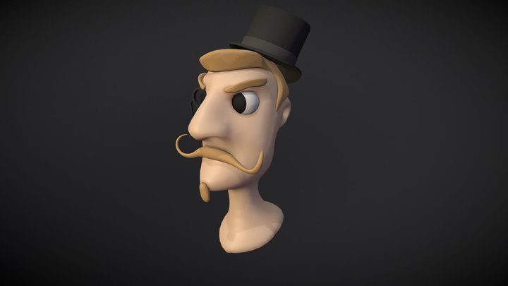 Cartoon Gentleman 3D Model