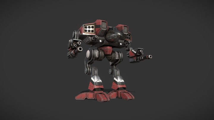 MechAssault Cougar BattleMech - Fanart 3D Model