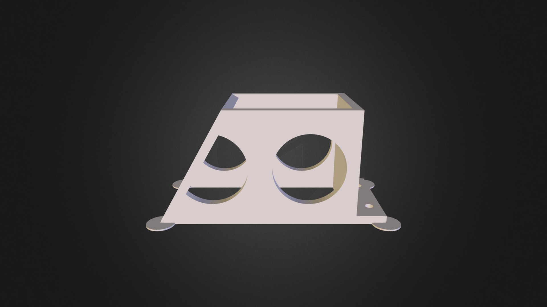 Rostock Max EZStruder Top Plate Mount with ears 3D model by