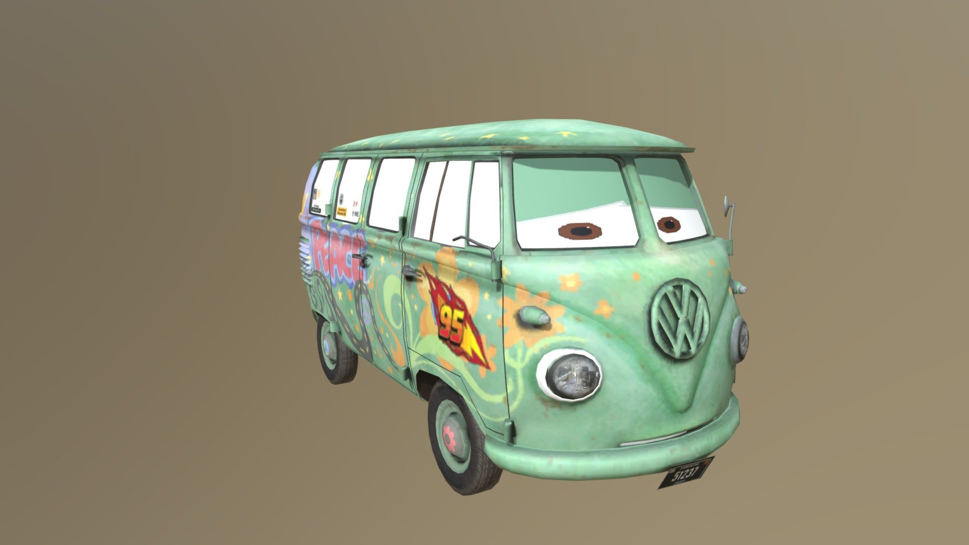 Cars 2 wii Game Fillmore 3D model by Bridget Goins (britttanygoins23