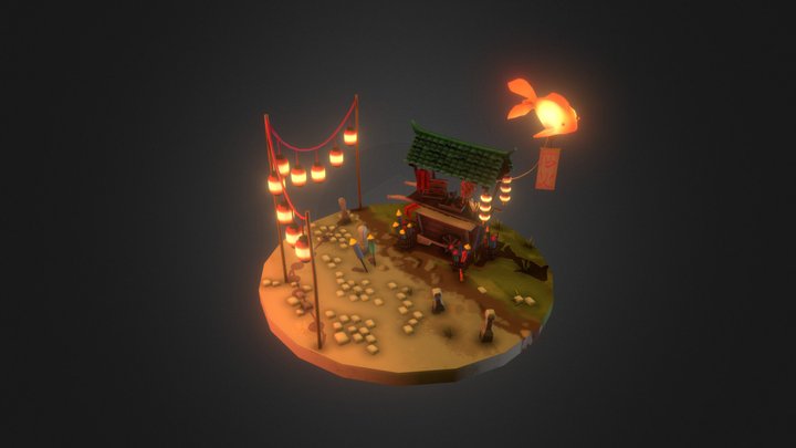 DAE Bazaar - Firework Stall 3D Model
