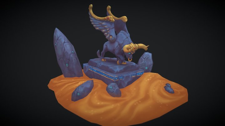 Bull statue 3D Model